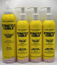 4PC Marc Anthony Strictly Curls Styling Foam & Flex Gel Set ~ 8 OZ ~ NEW~ READ
