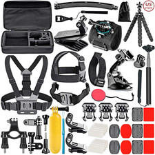 50-In-1 Portable Action Camera Accessory Kit Compatible with GoPro Hero 12