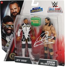 Drew McIntyre & Jey Uso Signed Mattel Showdown Series 23 2-Pack Action Figure