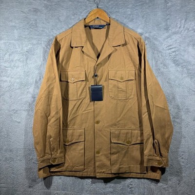 Polo Ralph Lauren　ポロラルフローレン　サファリジャケット M Vintage Polo Ralph Lauren Safari Jacket Men XL Hand Painted Palm