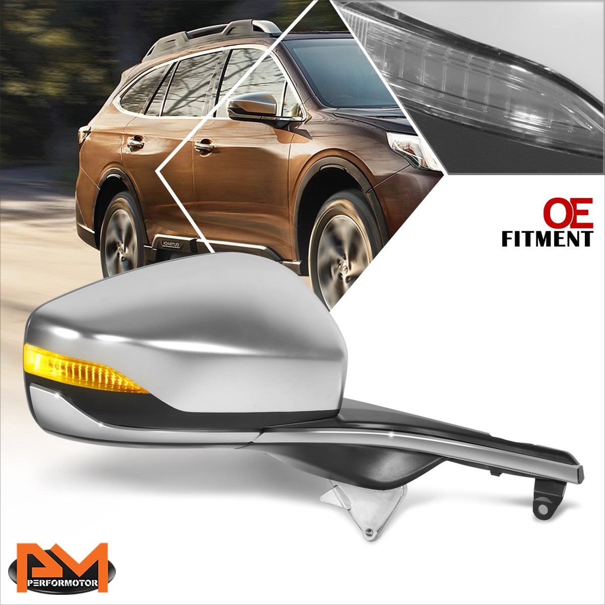 For 20-24 Subaru Legacy Outback Power Fold Heated Blind Spot Side