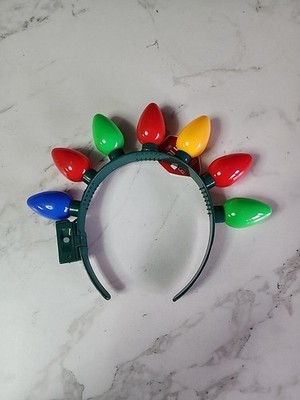 Festive Voice - Be Jolly - Flashing Christmas Light Bulb Jumbo Light Up Headband