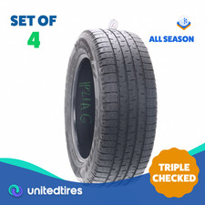 Set Of 4 Used 27555r20 Goodyear Wrangler Steadfast Ht Kevlar - 7.5-9.532