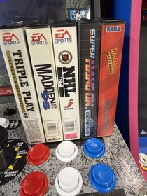 Sega Genesis 5 Lot: Madden + NHL 94 + Triple Play + World Series + Super Hang-On