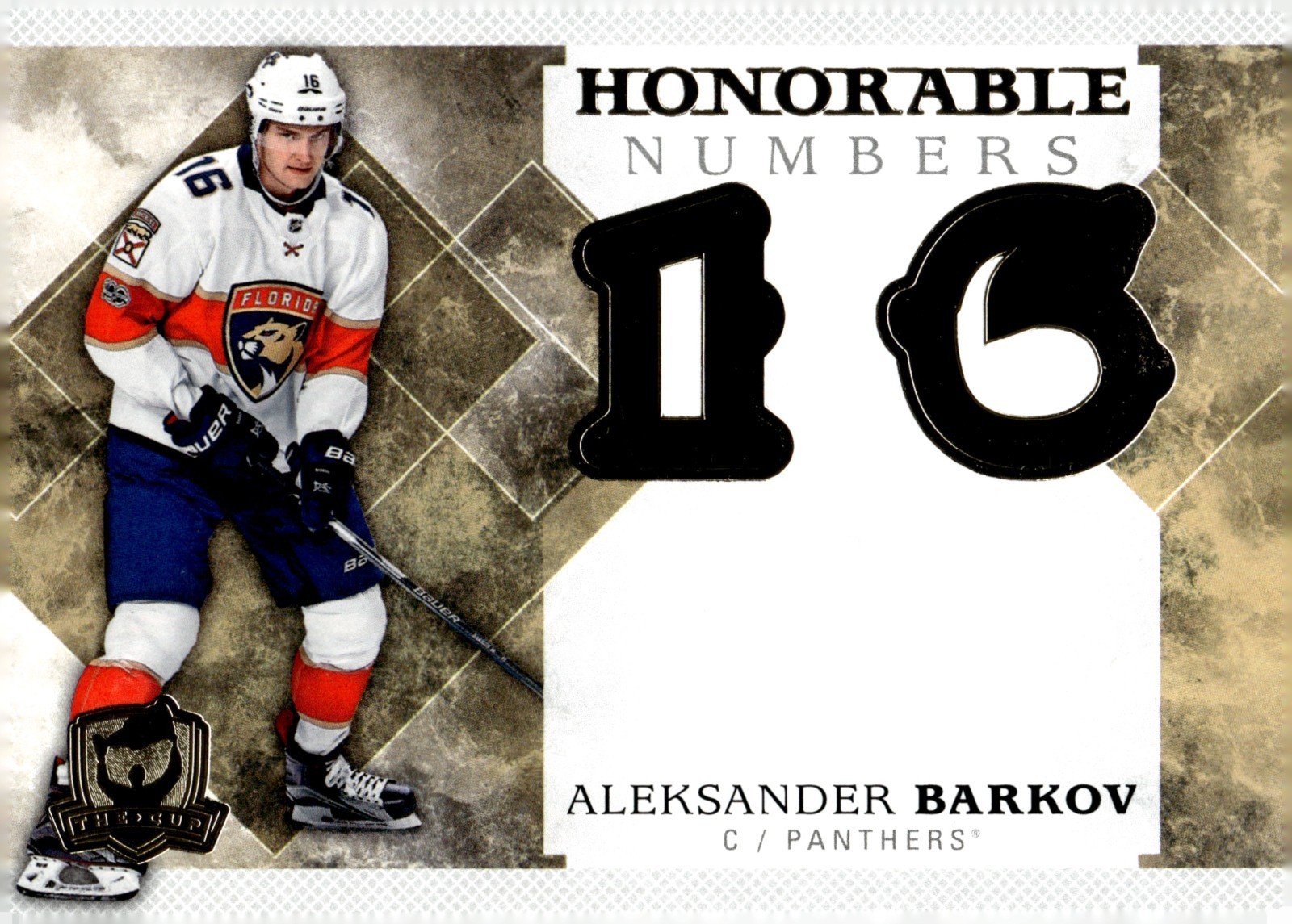 Aleksander Barkov Panthers Honorable Numbers 2017-18 UD The Cup Blank Back