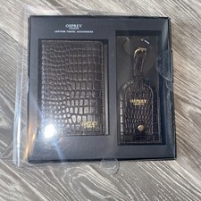 Osprey London Leather Passport Cover & Luggage Tag Gift Set Graeme Ellisdon