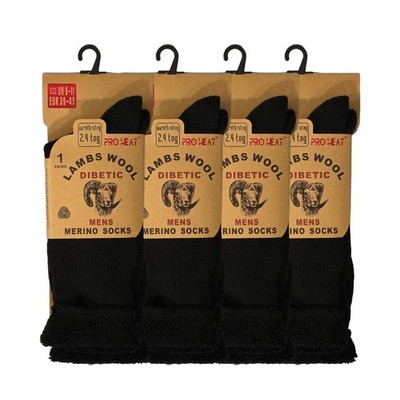 2 Paar Merinowolle Diabetiker Herren Socken lose oben ohne Gummi Sockengröße 6-11
