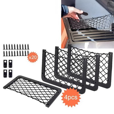 4er Pack Kunststoff Auto Aufbewahrungsnetz 36x18cm für Wohnmobil Sitz