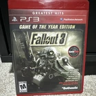 Fallout 3 Game of the Year Edition PS3 Greatest Hits Gamestop Exclusive