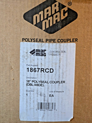 18'' Mar Mac Polyseal Repair Coupler (DBL WIDE) 1867RCD with 5 hose clamp bands