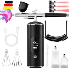 Airbrush Set Spritzpistole mit Kompressor Kab...