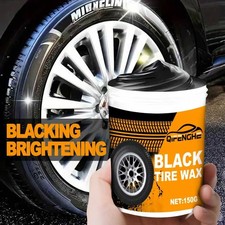 Car Tire Shine Wax Tyre Restorer Polish Black Gloss UV Protection 150g AU