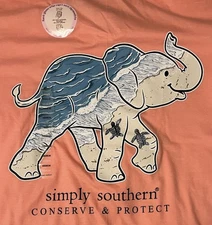 Simply Southern NWT Women’s T-shirt with QR Code Conserve and Protect Size M