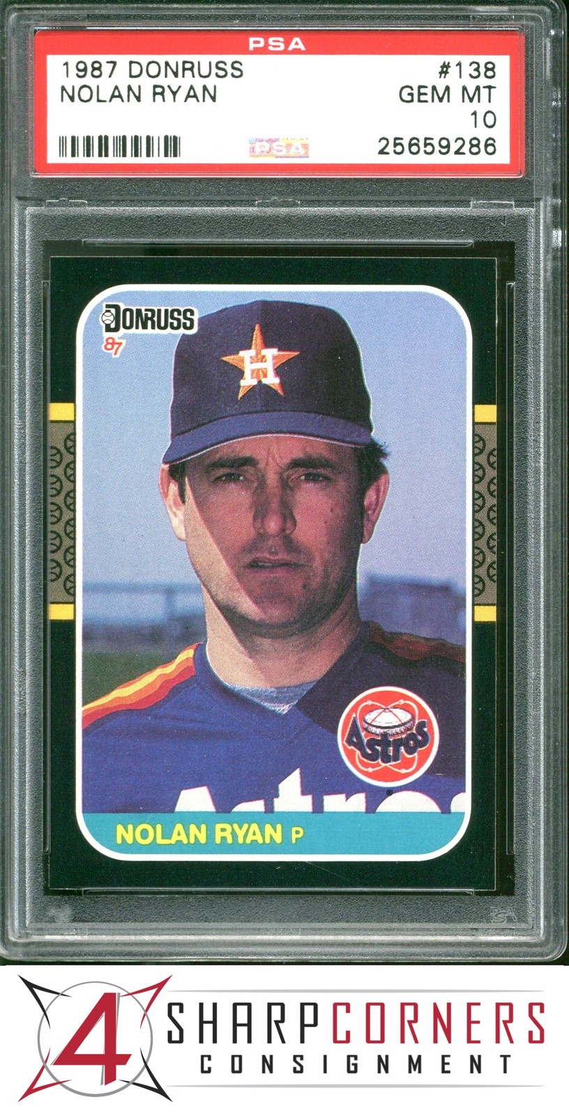 1987 DONRUSS #138 NOLAN RYAN ASTROS HOF PSA 10