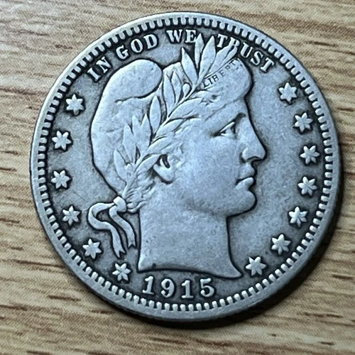 1915 Barber Quarter VF +