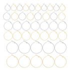  64pcs Metal Hoop Earrings: Earring Open Beading Hoops - French Shrimp Clasp Big