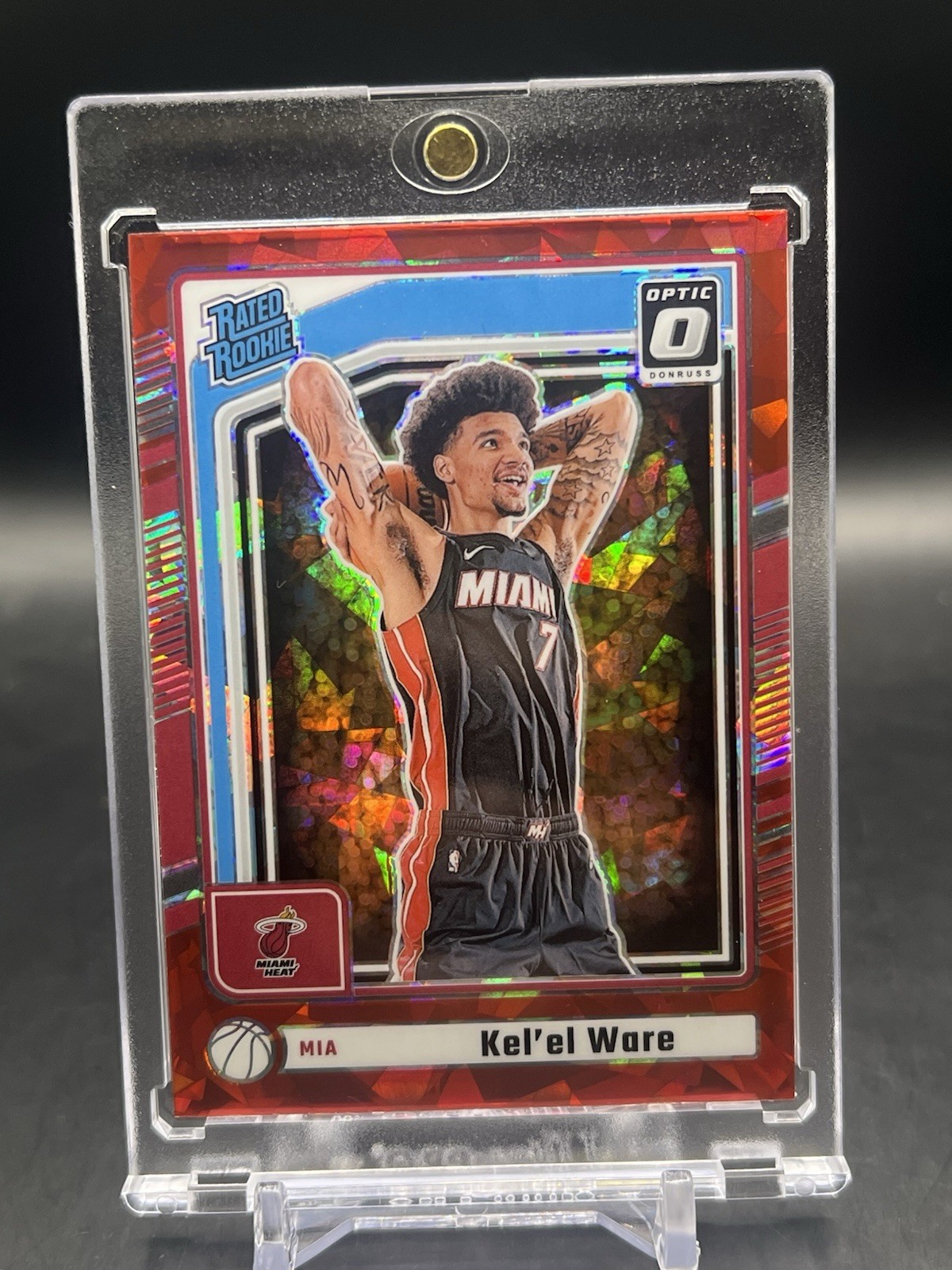 Kel’el Ware 2024 Donruss Optic #P-221 Rated Rookie Preview Red Cracked Ice Prizm