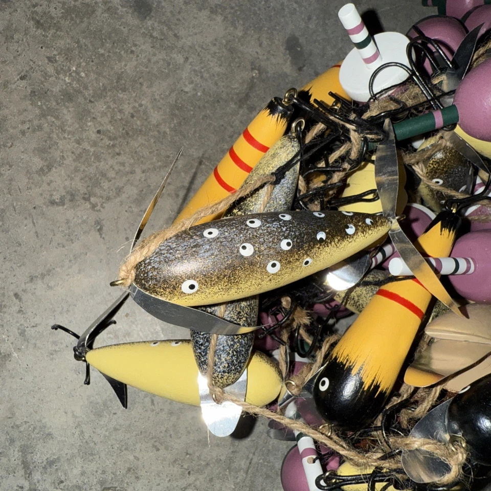 Lots Of Hand-Painted Wooden Crankbait Fishing Lure 4” Nautical Marine Decor Fish - Image 3 of 4