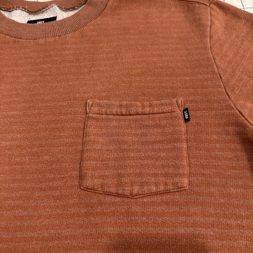 Obey Striped Orange Pocket Crew Neck Sweatshirt Medium Y2K VTG EUC Skate - Picture 6 of 19