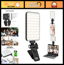Portable Rechargeable Selfie Light - Clip-On Fill Light for Video Calls  Makeup