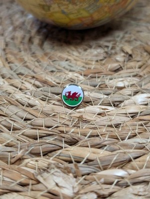 Wales Flagge Karten Pin - Holzkartenmarkierung für Reisekarten - walisische Flagge Stecknadel