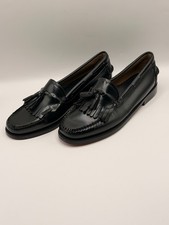G.H.BASS Women Esther Kiltie Weejuns  Black Leather Tassle Loafer Sz 8.5
