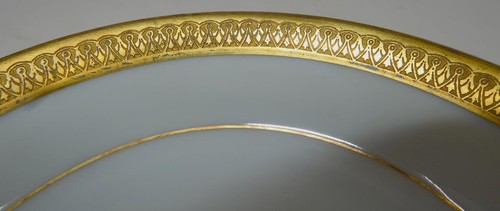 Heinrich, Selb Bavaria H&C, White & Gold Encrusted Band, Dessert Bowl, 5 1/4" - Picture 3 of 5