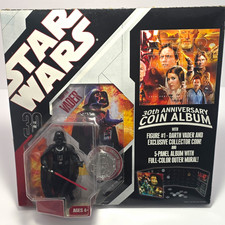Star Wars 30th Anniversary Coin Album Darth Vader Figure & Exclusive Coin Hasbro