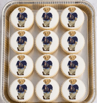 12 Polo Bear Edible Image rounds, dessert images, Wafer paper, pre cut