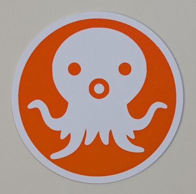 Octonaut Logo 1 WHITE/ORANGE Wall Sign Octopus Kids TV Show Adventure 3d Print
