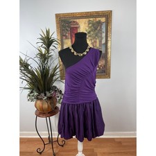 Fashion Nova Sunday Affair Bubble Mini Dress Women's XL Eggplant Whimsigoth Chic