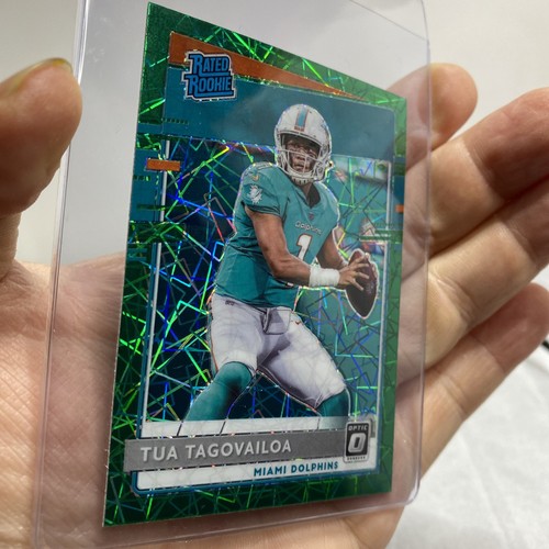 2020 Optic Football TUA TAGOVAILOA Rated Rookie Green Velocity Dolphins #152 - Picture 16 of 19