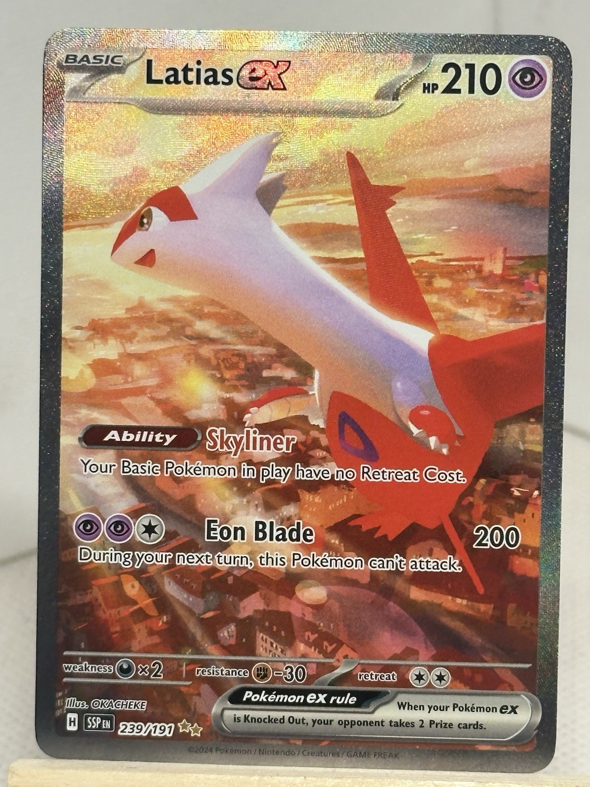 Latias ex 239/191 Sv08: Surging Sparks Holo. Gem Mint Quality!