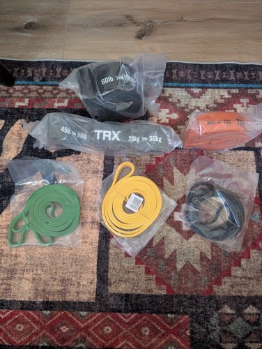 TRX Resistance Bands Set 5-Pack Multicolor Rubber for Gym & Training
