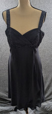 S.L Fashions Dark Gray Sequin cocktail Dress Women's Size 14 Empire Waist