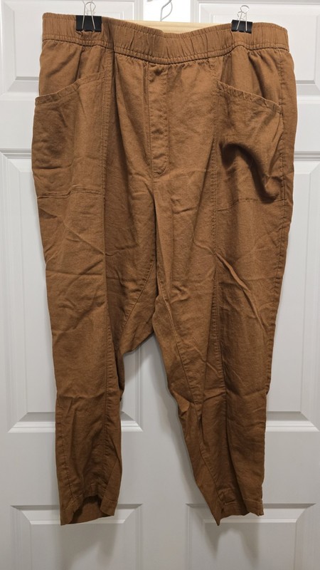 Old Navy Linen Blend Size 3x Burnt Orange Taper Leg Summer Pants