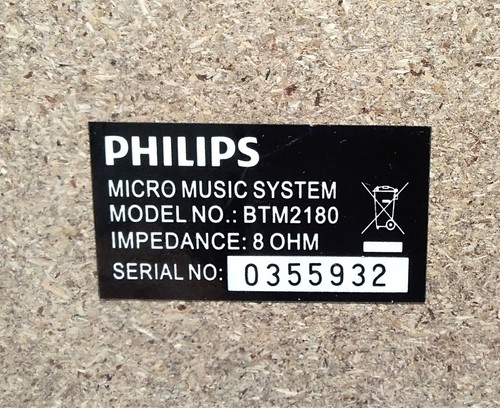 A Pair of Philips Micro Music System Model No. BTM2180 8OHM speakers - Picture 3 of 6