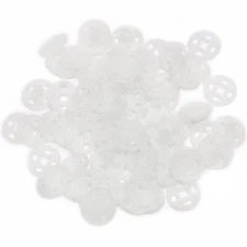 120 Sets Plastic Snap Fasteners Buttons Sew on Snaps for Clothing Crafts Tran...