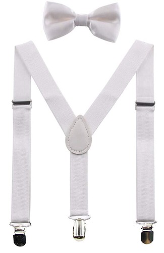 Children Kids Baby Elastic Suspenders Belt Bow Tie Set Boys Girls Bowtie Braces - Picture 32 of 33