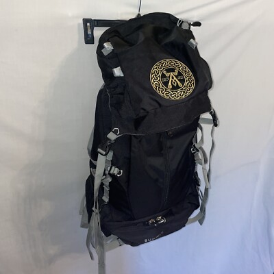 High Sierra Summit 45 58450 Hiking Backpack Unisex Black Gray Straps Zip NWT