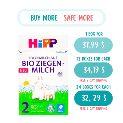HiPP Goat Milk Formula Stage 2 (6-12 Months) - German Version (400g)