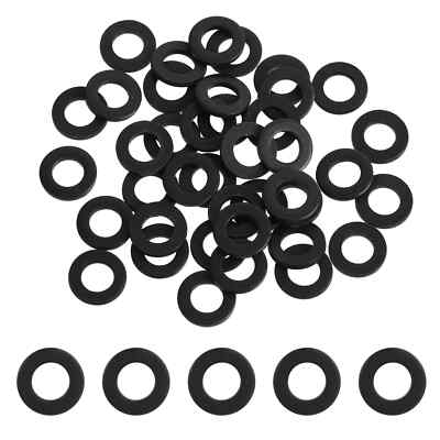 #ad #ad 40Pcs M6 Black Flat Washer Stainless Steel Black Coating Black Washer Stainle... $11.68