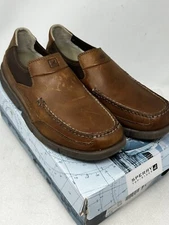 SPERRY Top-Sider Charter Slip On Shoes Tan  Men's 10.5