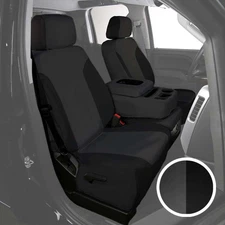 Saddleman Ultra Guard Ballistic 1st Row Charcoal w Black Custom Seat Covers