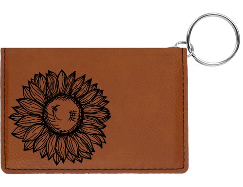 Cartera Llavero Girasol Grabado Láser Cuero sintético - Imagen 13 de 18
