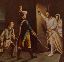 Ethan Allen, Capture of Fort Ticonderoga, Museum Painting, NY 1960s VTG Postcard