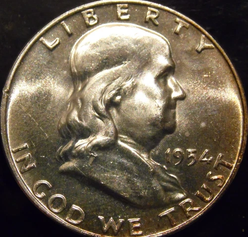 1954-D Franklin Half Dollar Gem BU Uncirculated Full Bell Lines