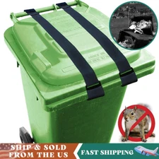 2 Packs Trash Can Locks Raccoon Bear Proof Adjustable Garbage Bin Security Strap