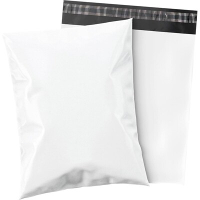 Polyethylene Waterproof Mailing Courier Bags White 12x15.5 in 10/20/30/50/60 pcs