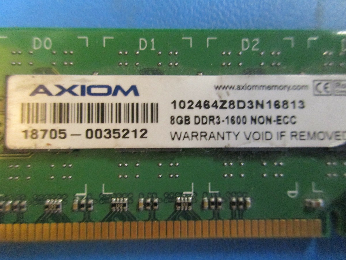 8gb Axiom 102464Z8D3N16813 Memory RAM Ddr3-1600 for sale online | eBay